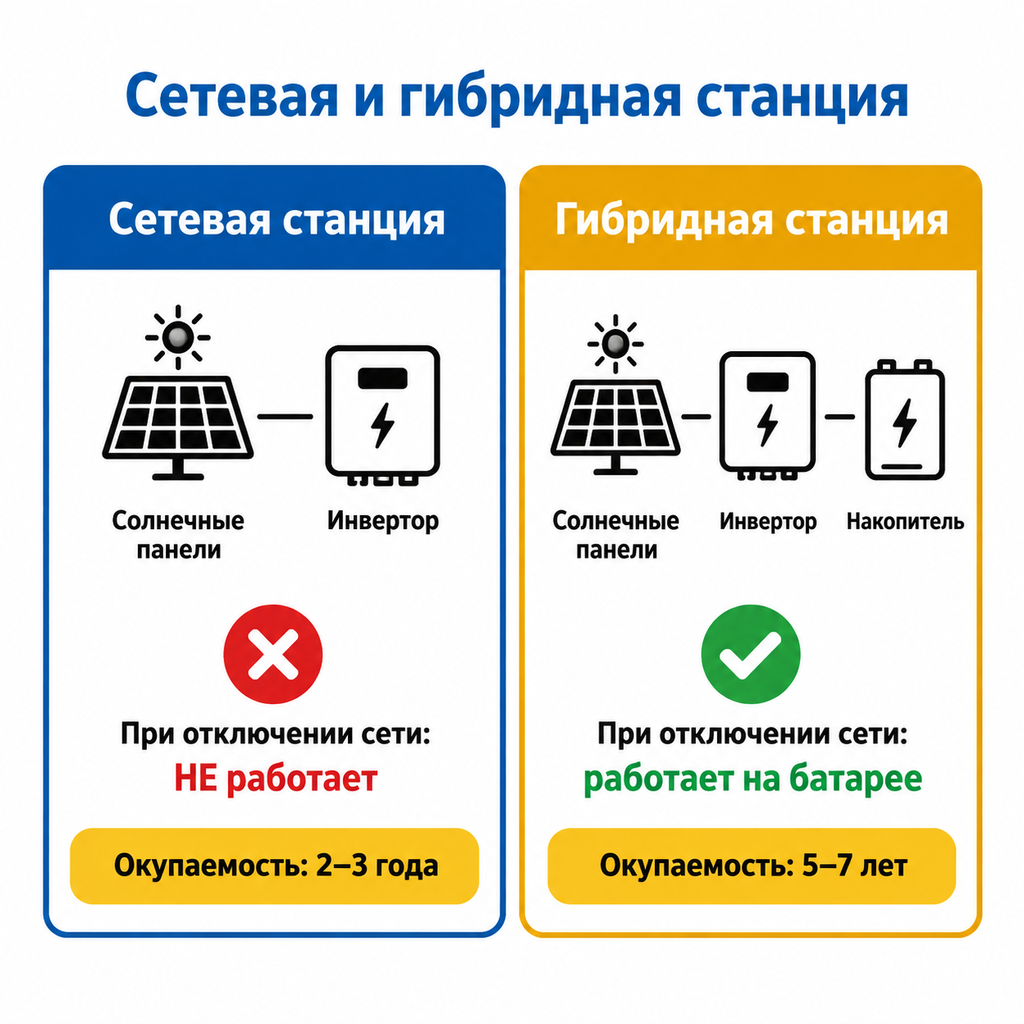 сетевая или гибридная